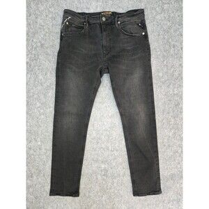 REPLAY Men's Stretch Selvedge Jeans Sz 32 x 29 Black Denim Japan